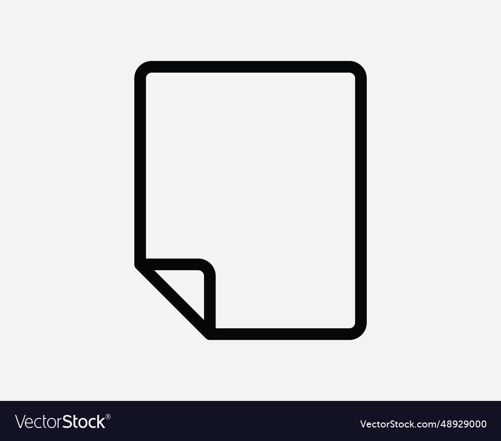Blank note icon notepad empty paper sheet file doc vector image Blank note icon notepad empty paper sheet file doc