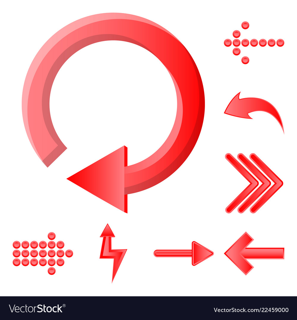 Design of element and arrow symbol set vector image Design of element and arrow symbol set
