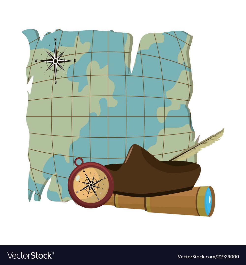 Global map with monocular and compass hat