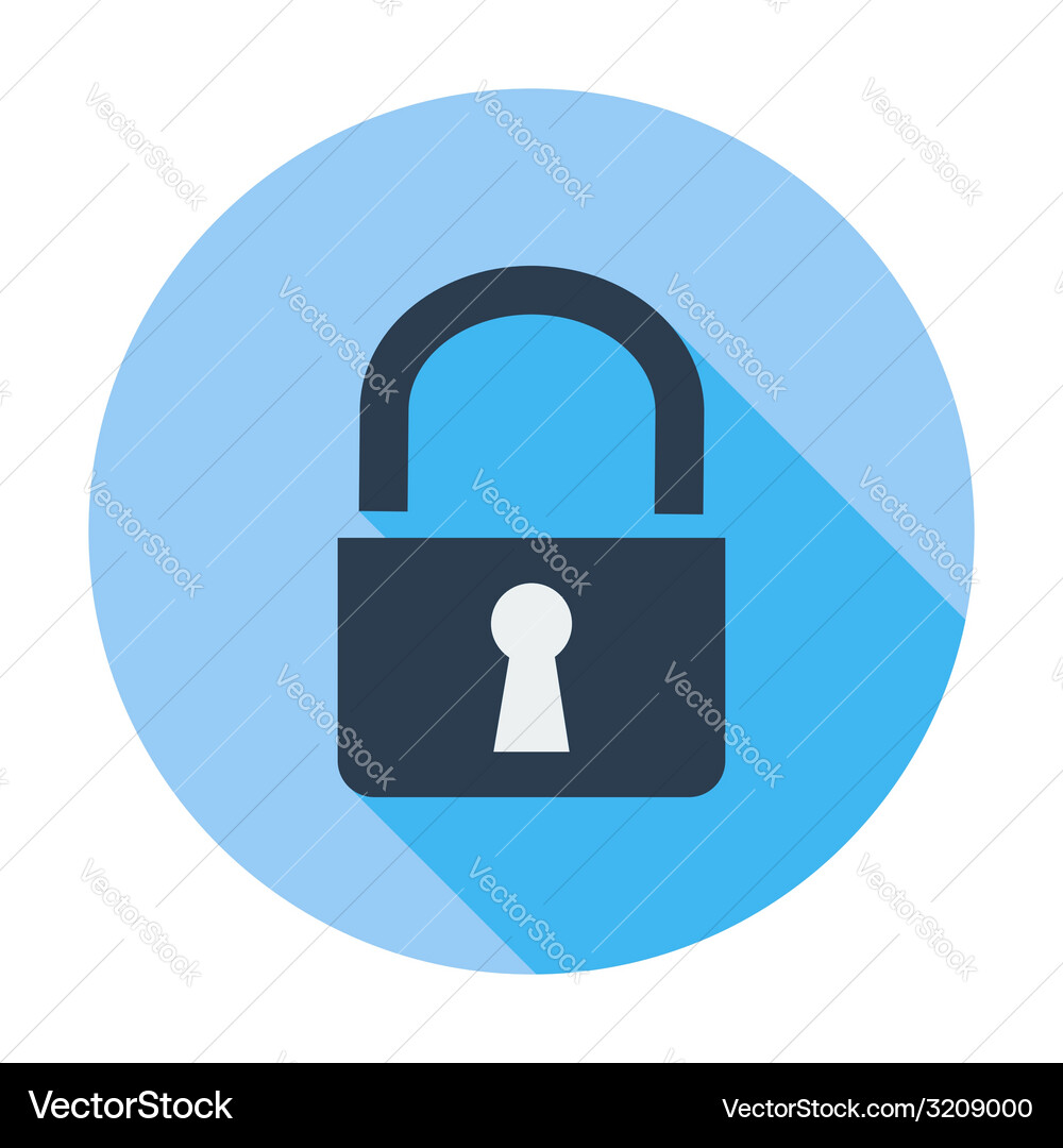 Lock single icon Royalty Free Vector Image - VectorStock