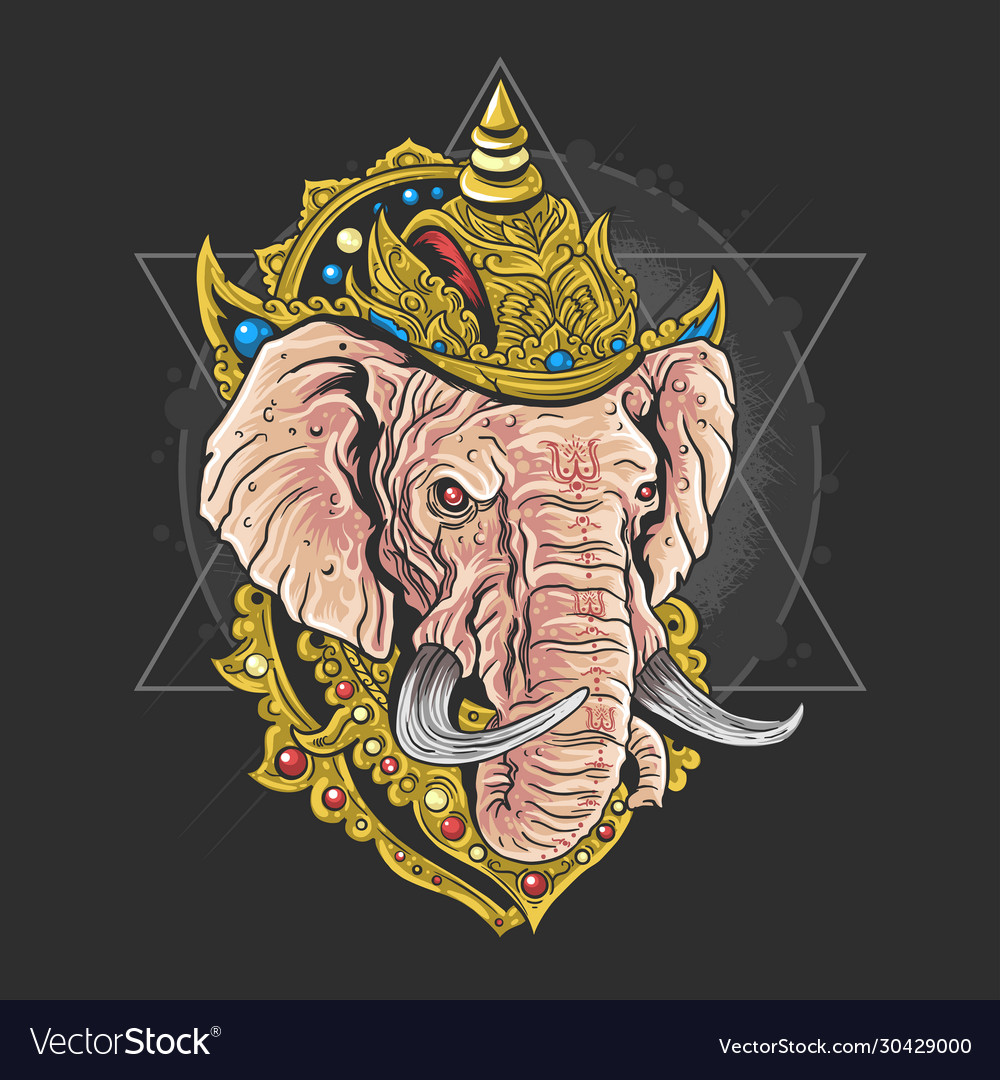 Lord ganesha hindu god artwork Royalty Free Vector Image