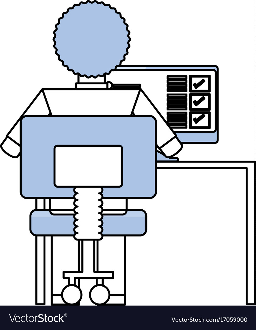 Man working with computer