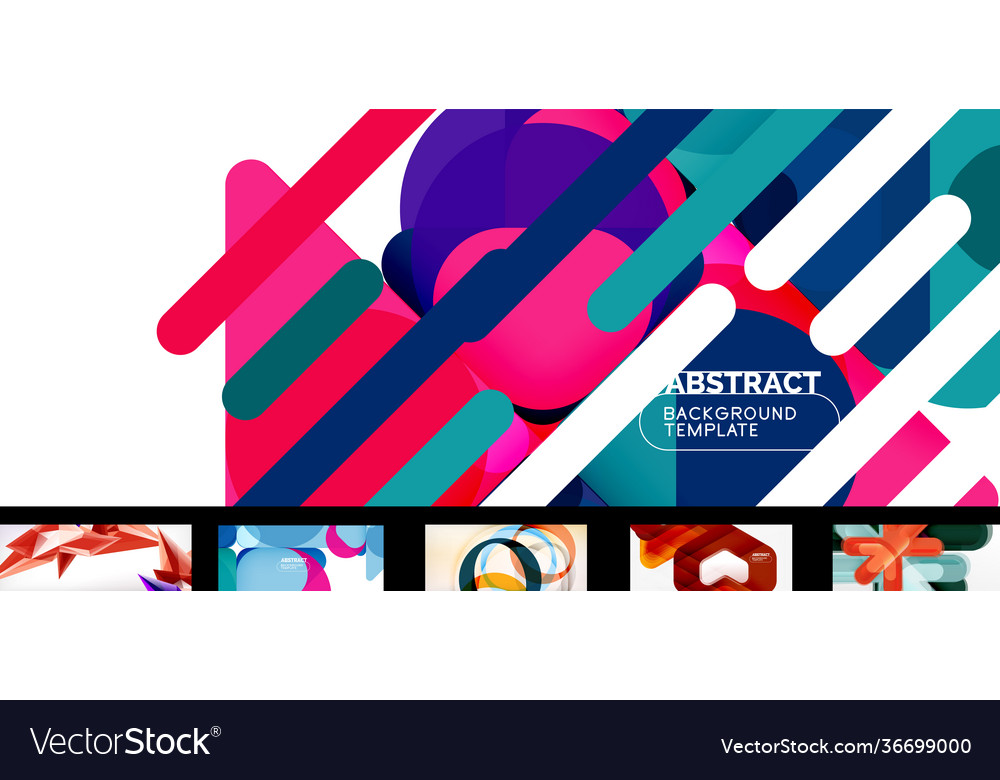 Modern minimalist techno abstract backgrounds set vector image Modern minimalist techno abstract backgrounds set