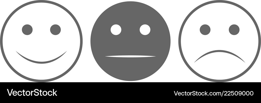 Smiley face set icon happy Royalty Free Vector Image