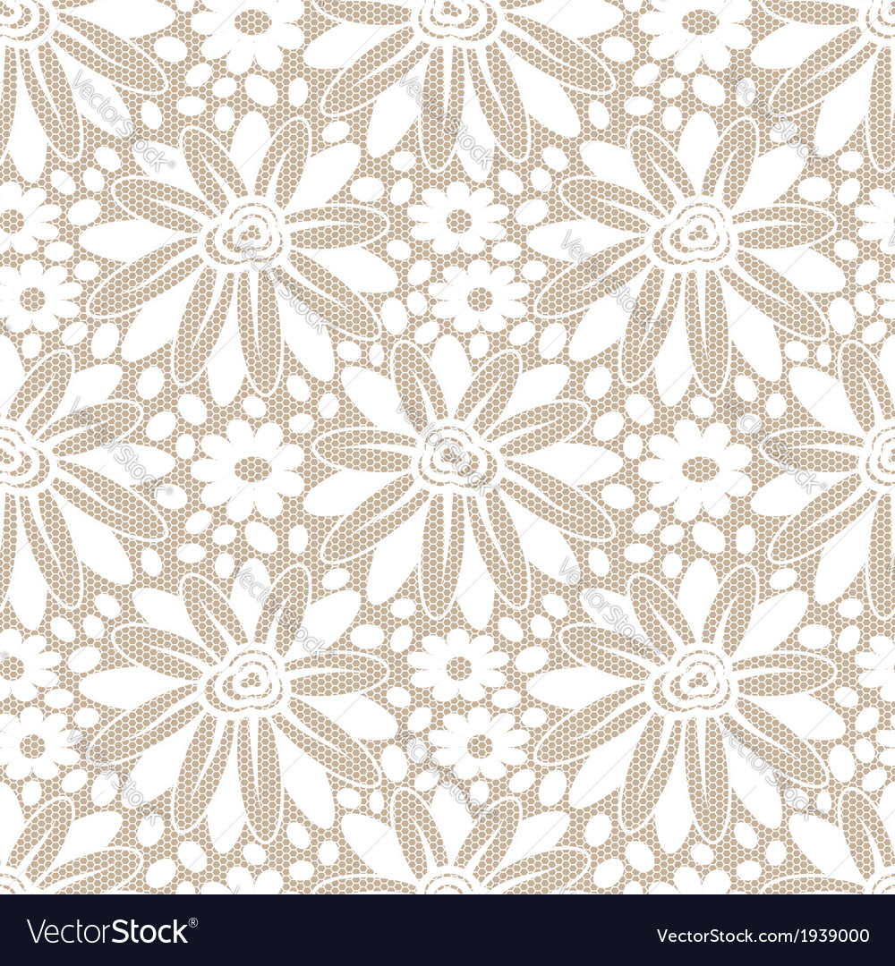 White flower seamless lacy background