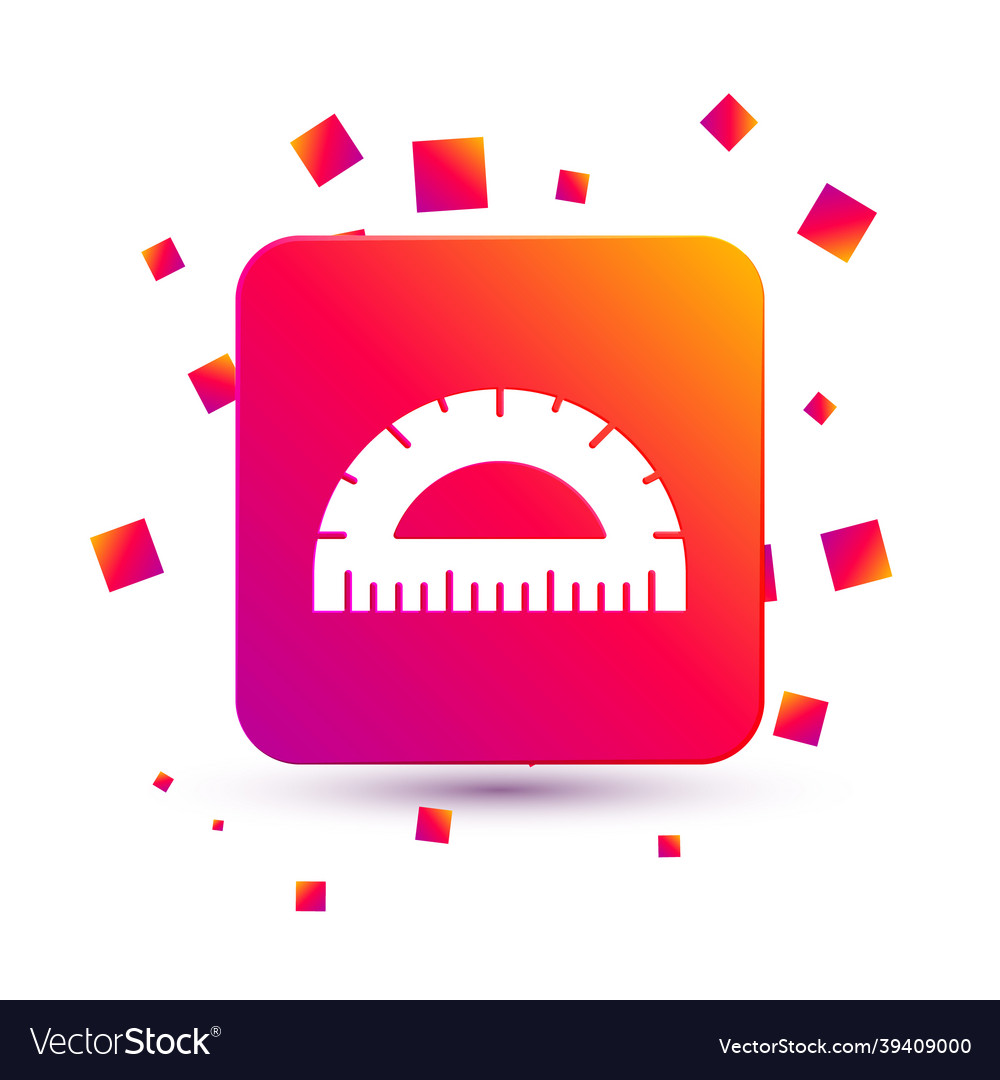 White protractor grid for measuring degrees icon vector image White protractor grid for measuring degrees icon