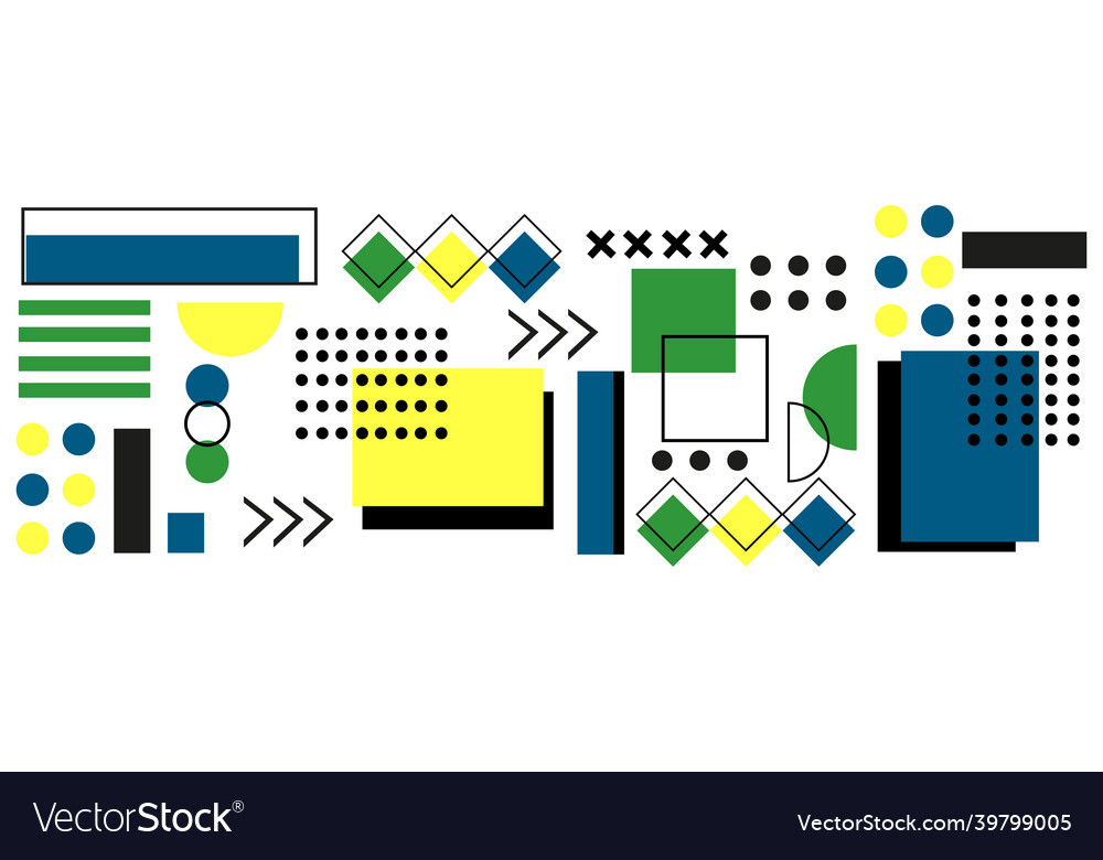 Abstract background with different geometric