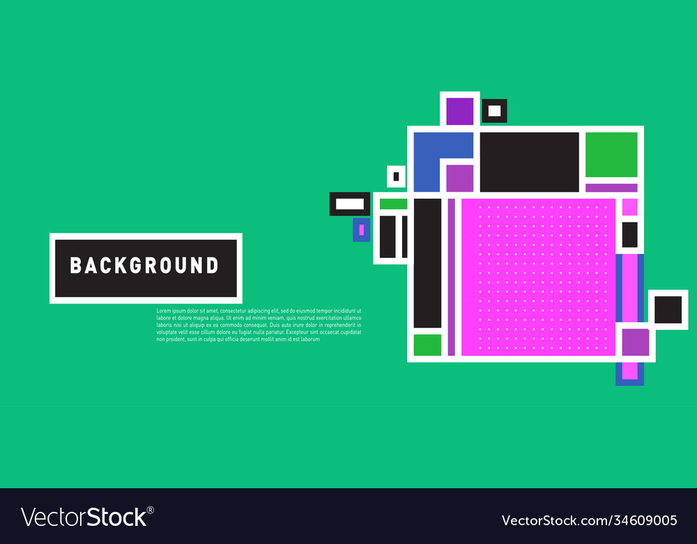 Abstract colorful rectangle background for banner Vector Image Abstract colorful rectangle background for banner
