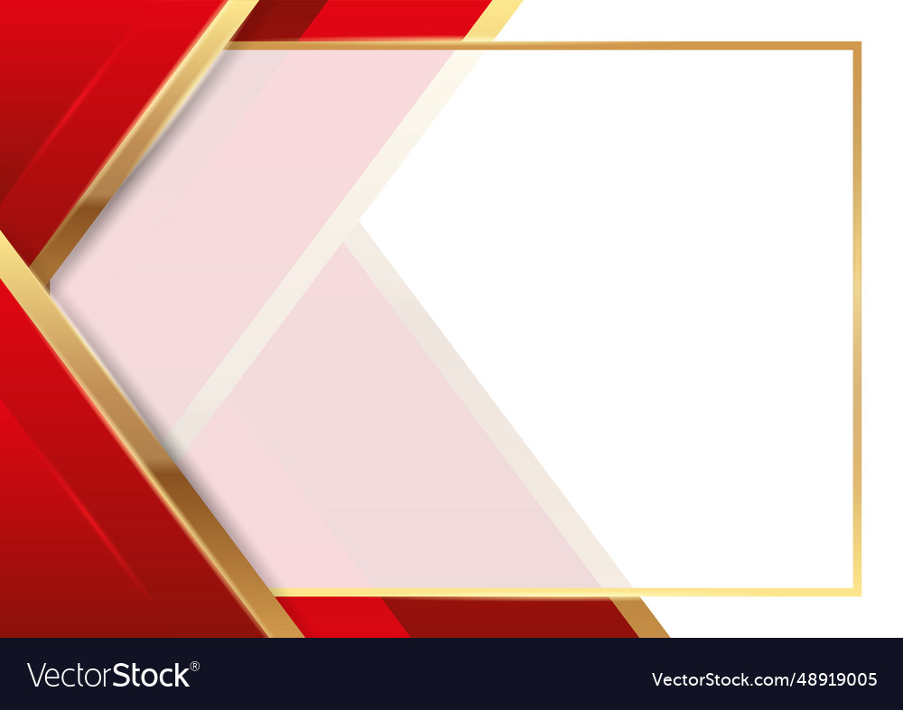 Abstract gold and red background frame
