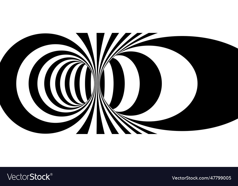 Abstract hypnotic distorted lines background vector image Abstract hypnotic distorted lines background