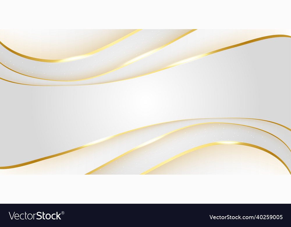 Abstract luxury gold white background Royalty Free Vector