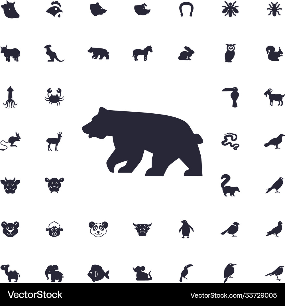 Bear icon Royalty Free Vector Image - VectorStock