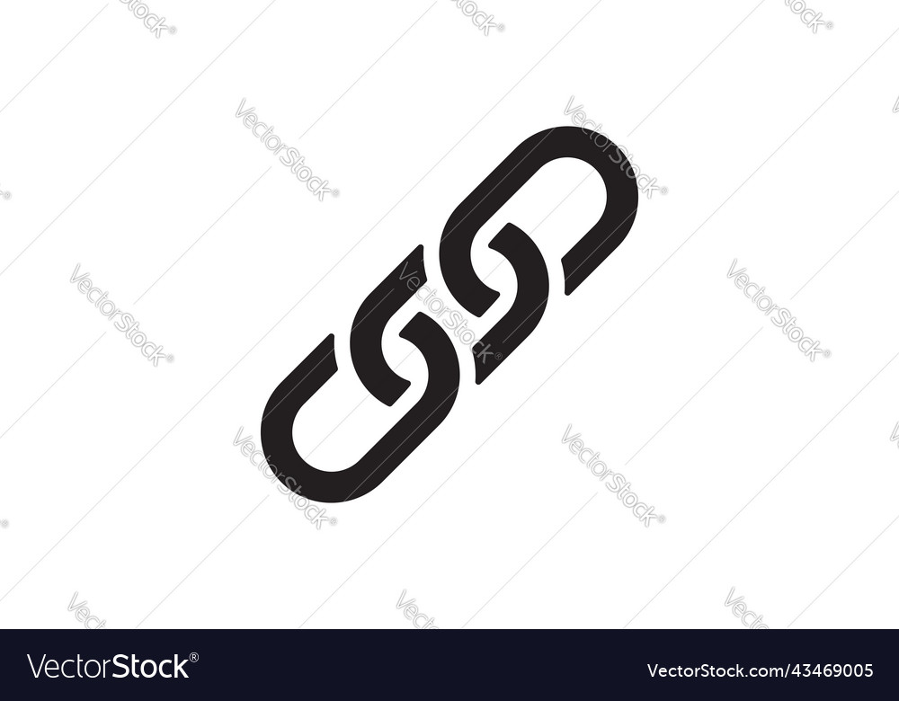 Chain link icon connection sign linked interface Vector Image Chain link icon connection sign linked interface