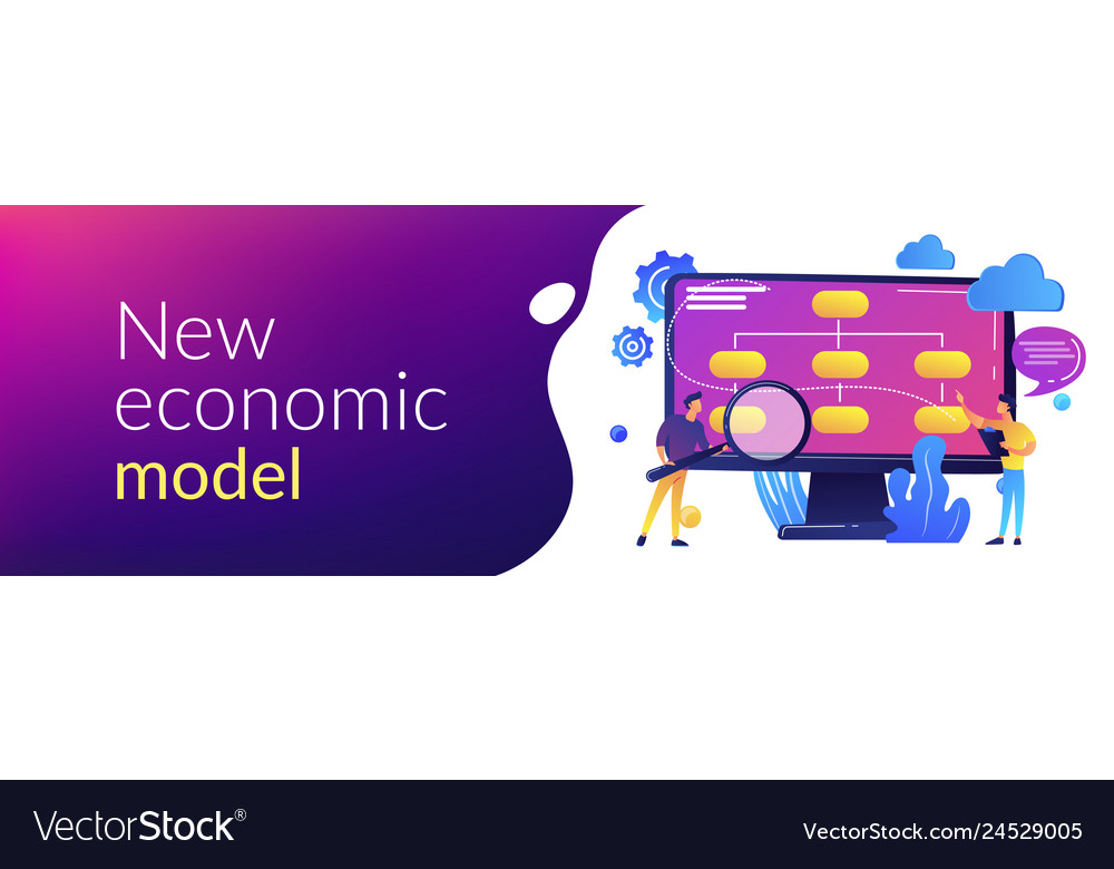 Data driven business model concept banner header vector image Data driven business model concept banner header