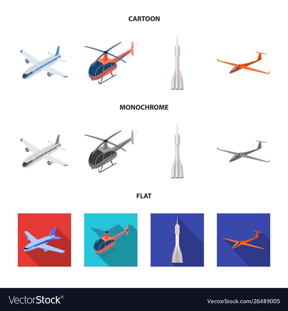 Design transport and object icon set