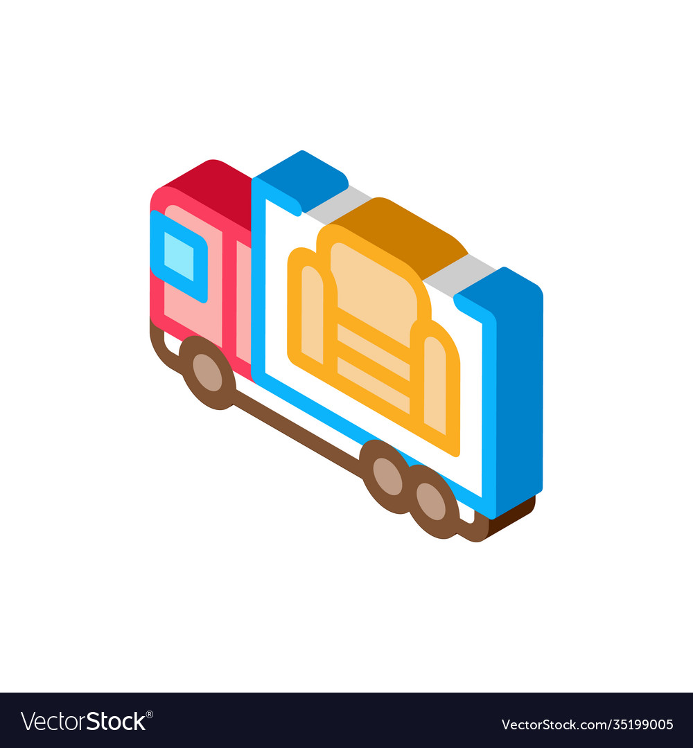 Furniture Delivery Isometric Icon Royalty Free Vector Image Furniture Delivery Isometric Icon Royalty Free Vector Image