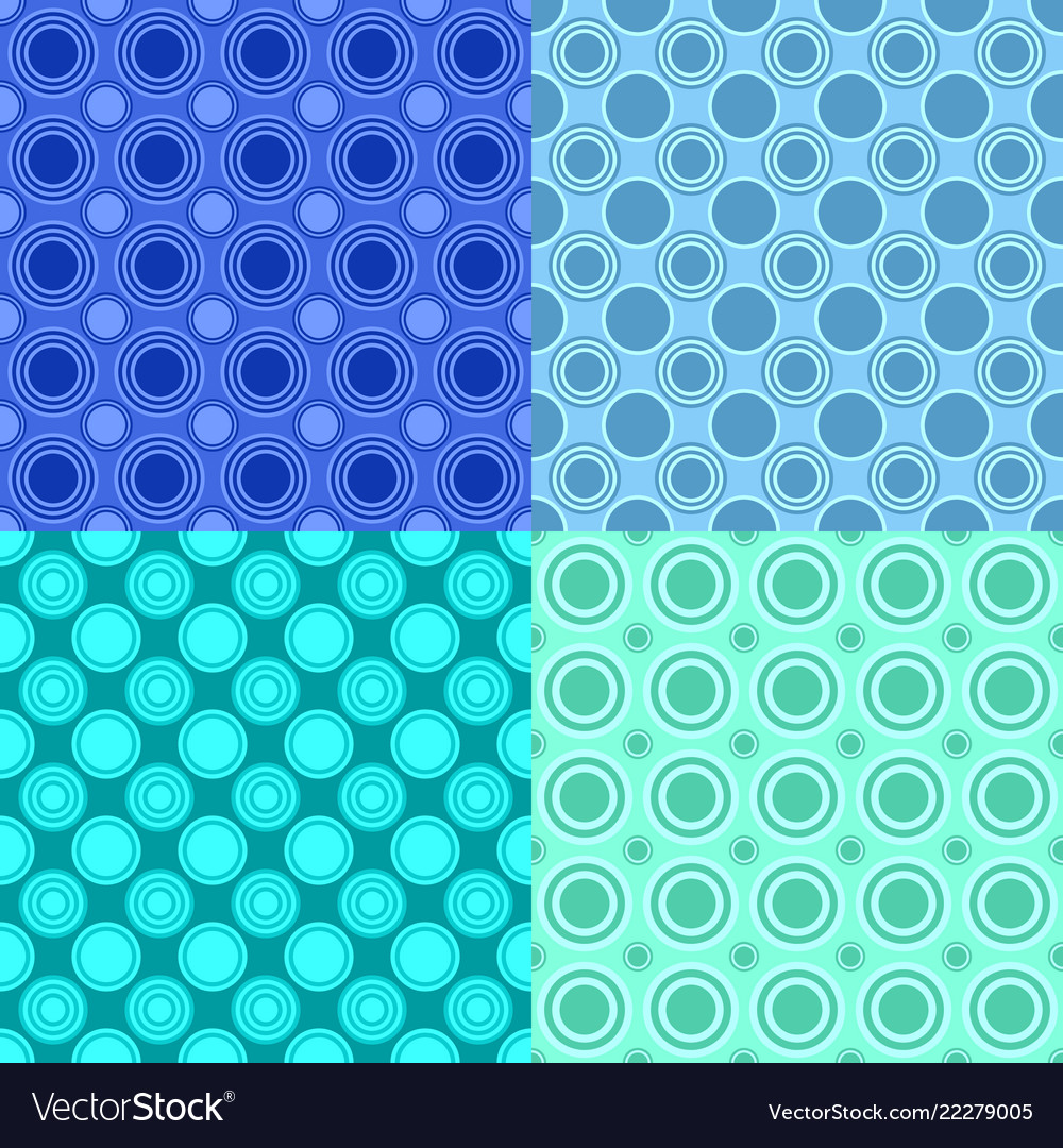 Geometrical repeating pattern set - circle vector image Geometrical repeating pattern set - circle