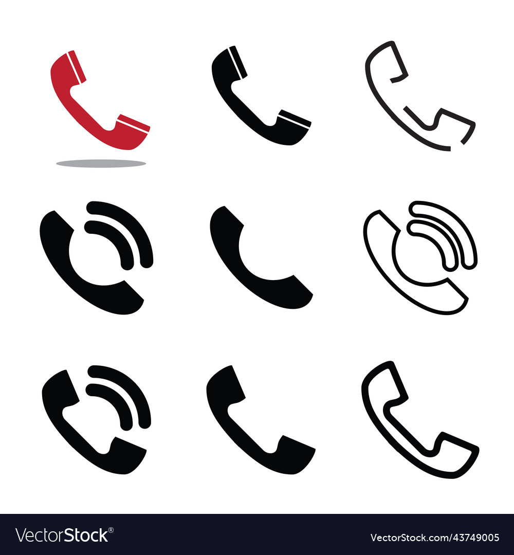 Handsetcell symbol old phone sign contact us