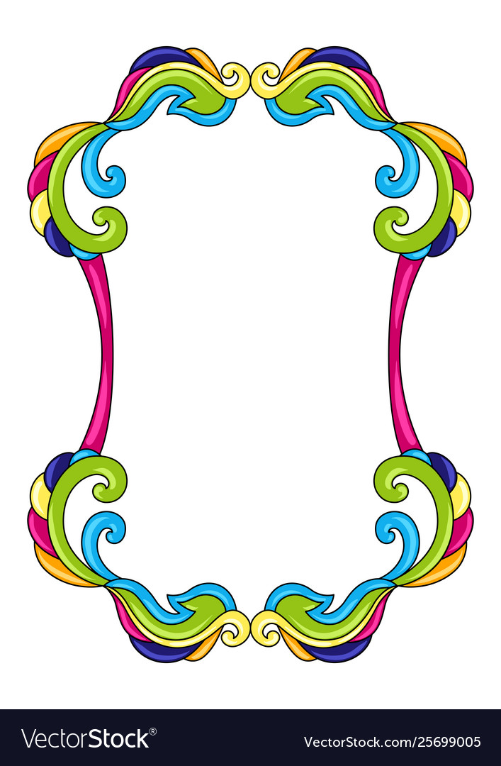 Mexican decorative frame with ornamental swirls