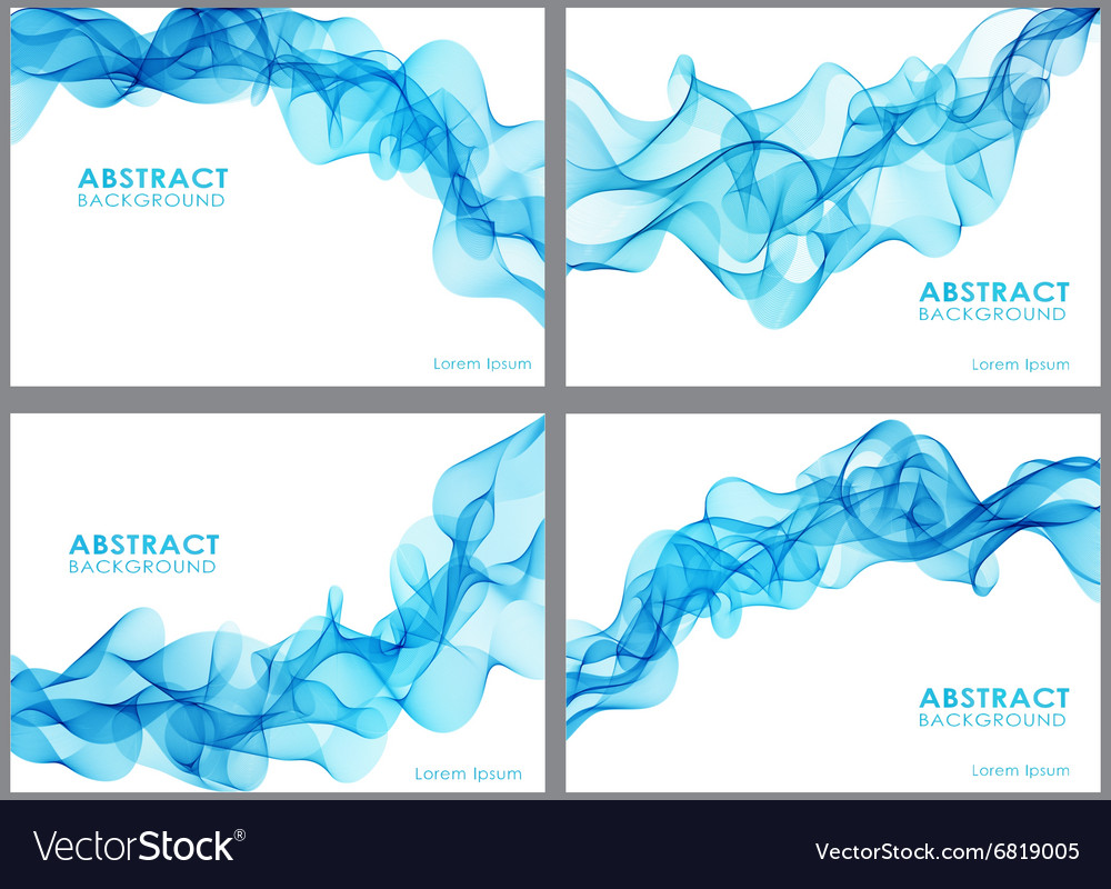 Set of wavy abstract background