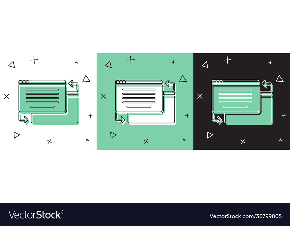 Set ui or ux design icon isolated on white vector image Set ui or ux design icon isolated on white