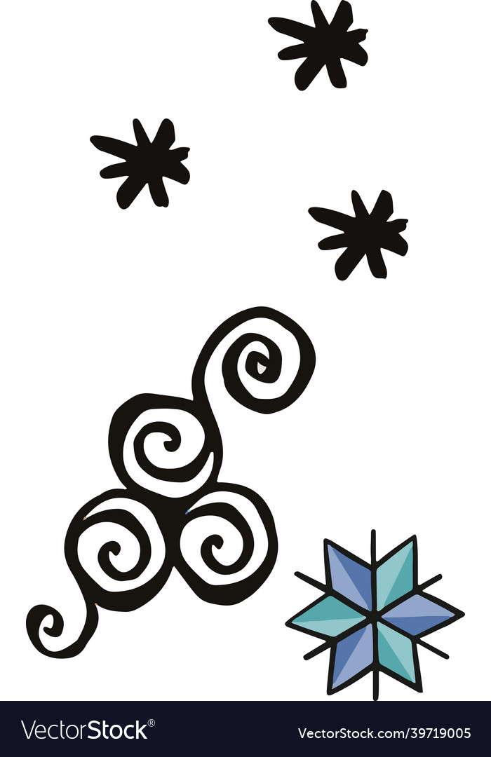 Snowflake symbol original pattern cartoon