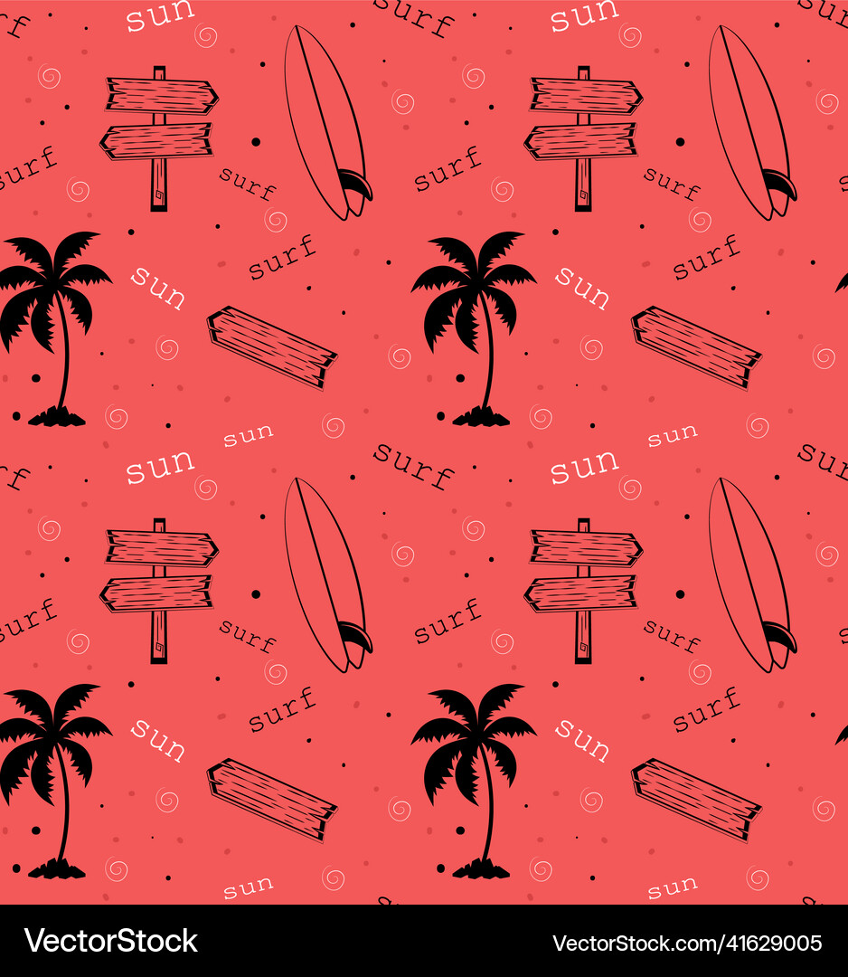 Surf summer background Royalty Free Vector Image