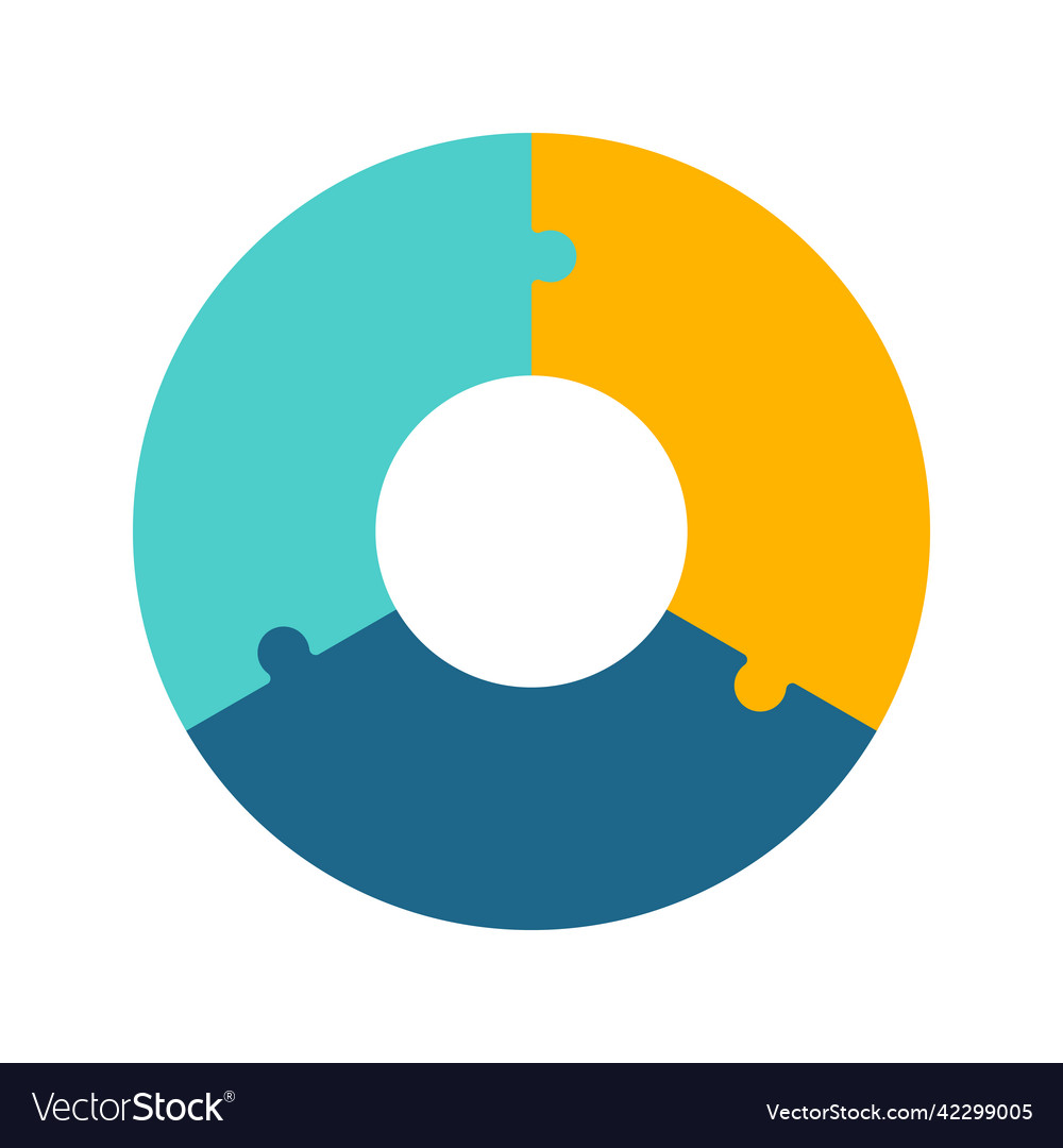 Three Step Modern Infographic Diagram Royalty Free Vector