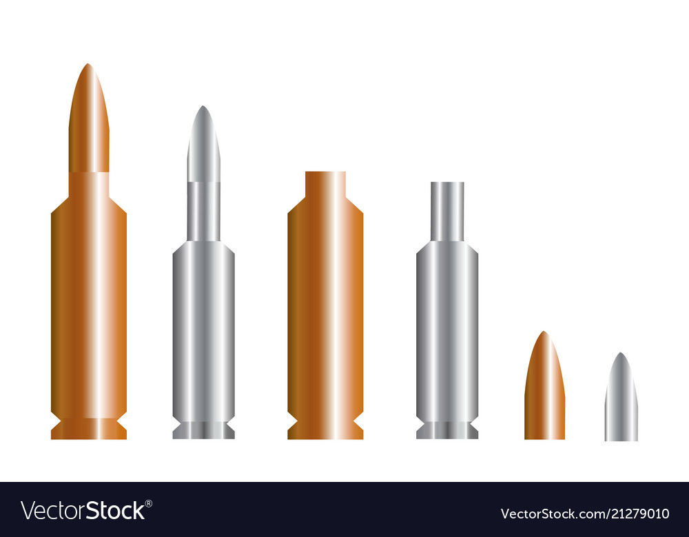 A flying bullet with fiery trace isolated Vector Image