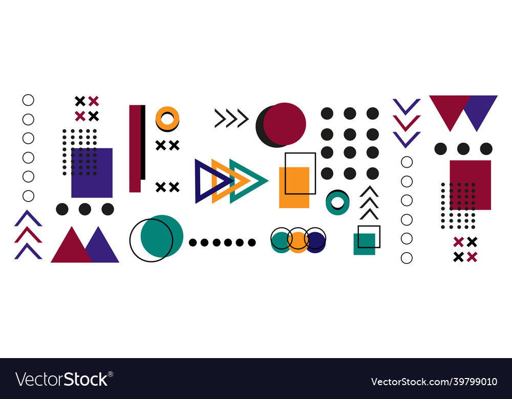 Abstract background with different geometric