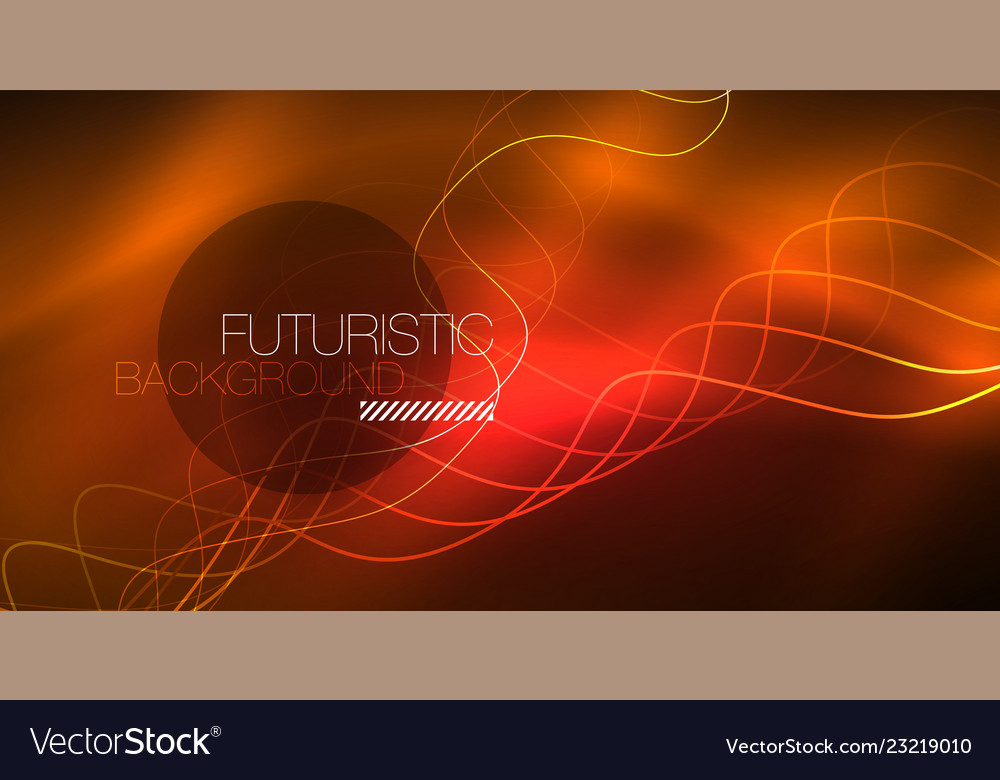 Abstract shiny glowinng color wave design element