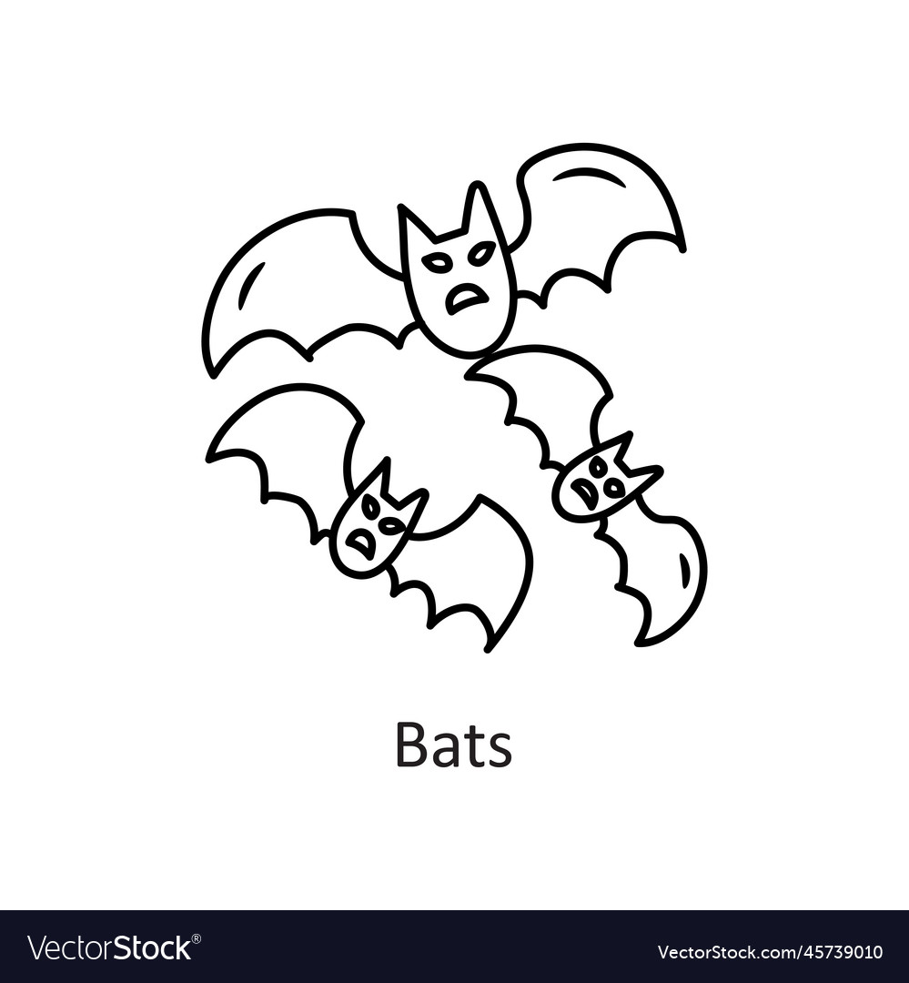 Bats outline icon design hall