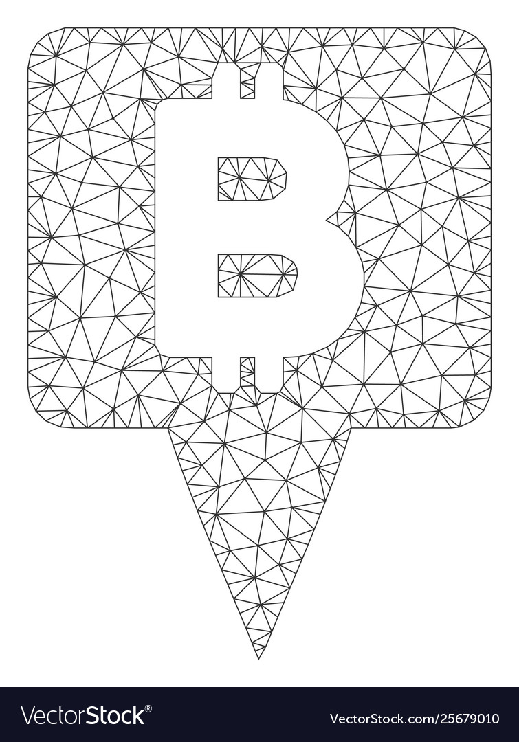 Bitcoin map pointer mesh 2d model