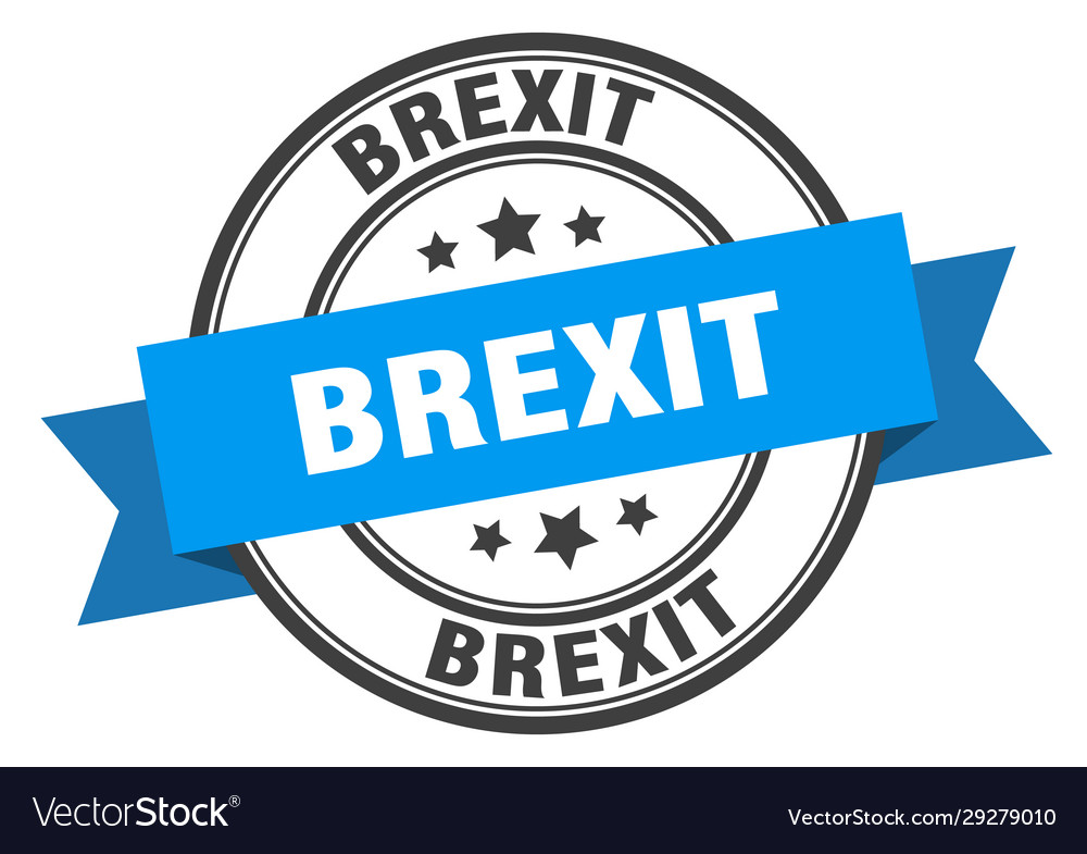 Brexit label brexitround band sign stamp