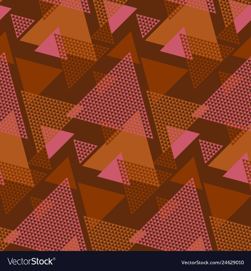 Geometric textured triangle seamless pattern vector image Geometric textured triangle seamless pattern