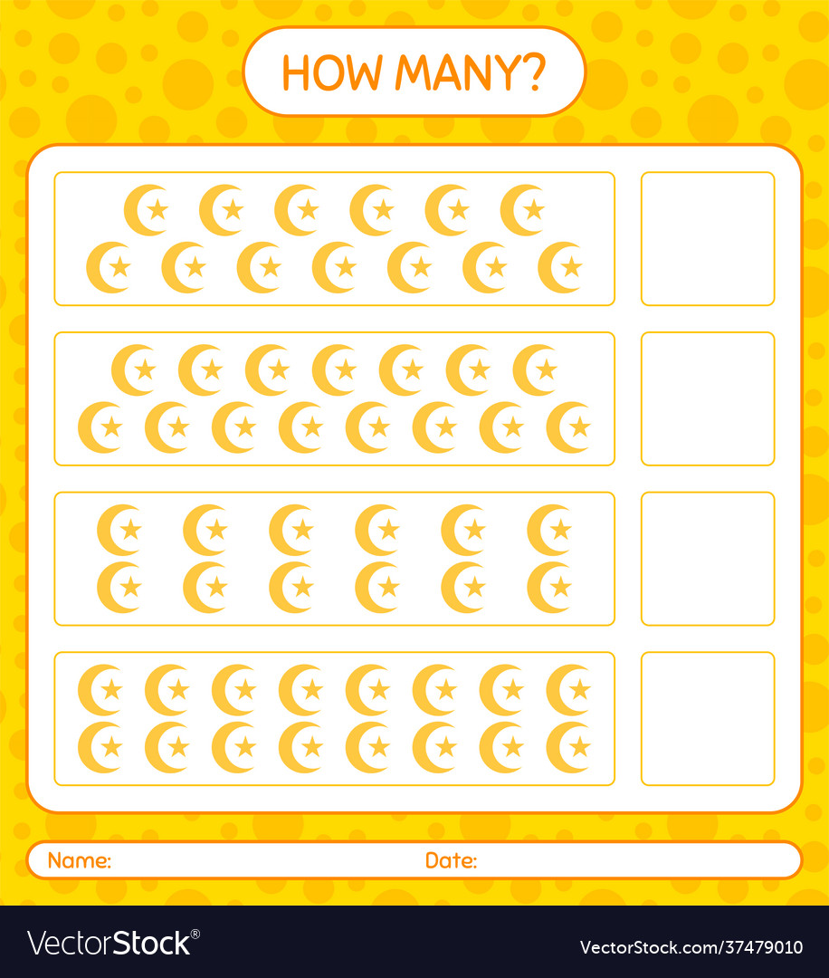 How many counting game with moon and star