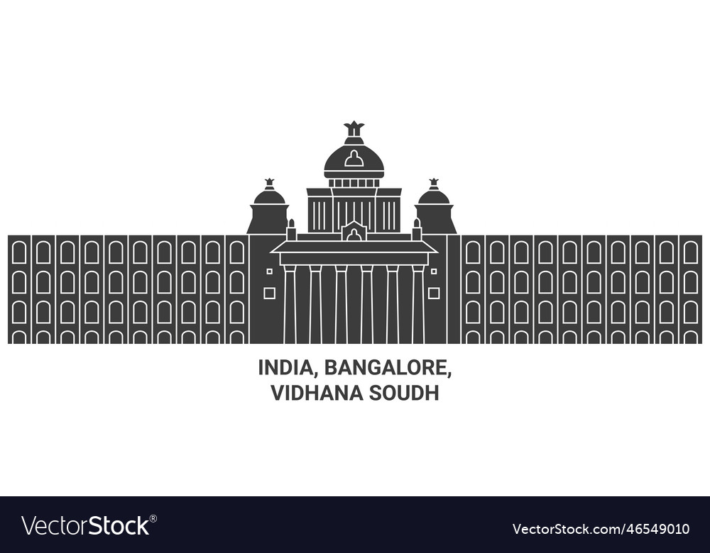 REALISTIC ILLUSTRATION of VIDHANA SOUDHA BANGALORE KARNATAKA INDIA Stock  Vector - Illustration of granite, historical: 174373407