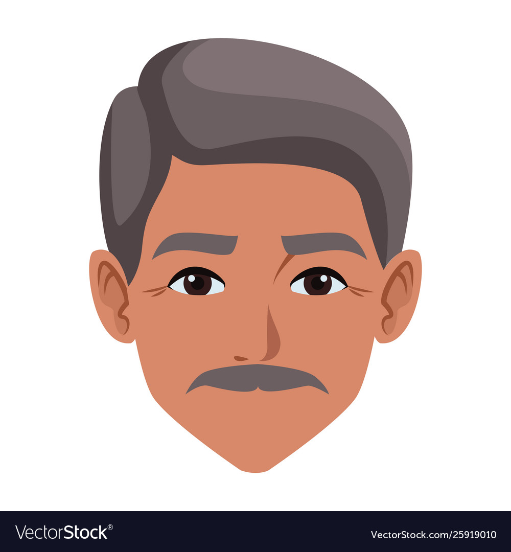 Indian man face avatar cartoon