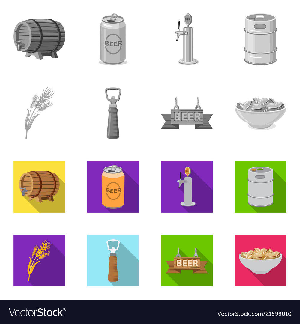 Isolated object of pub and bar icon collection vector image Isolated object of pub and bar icon collection