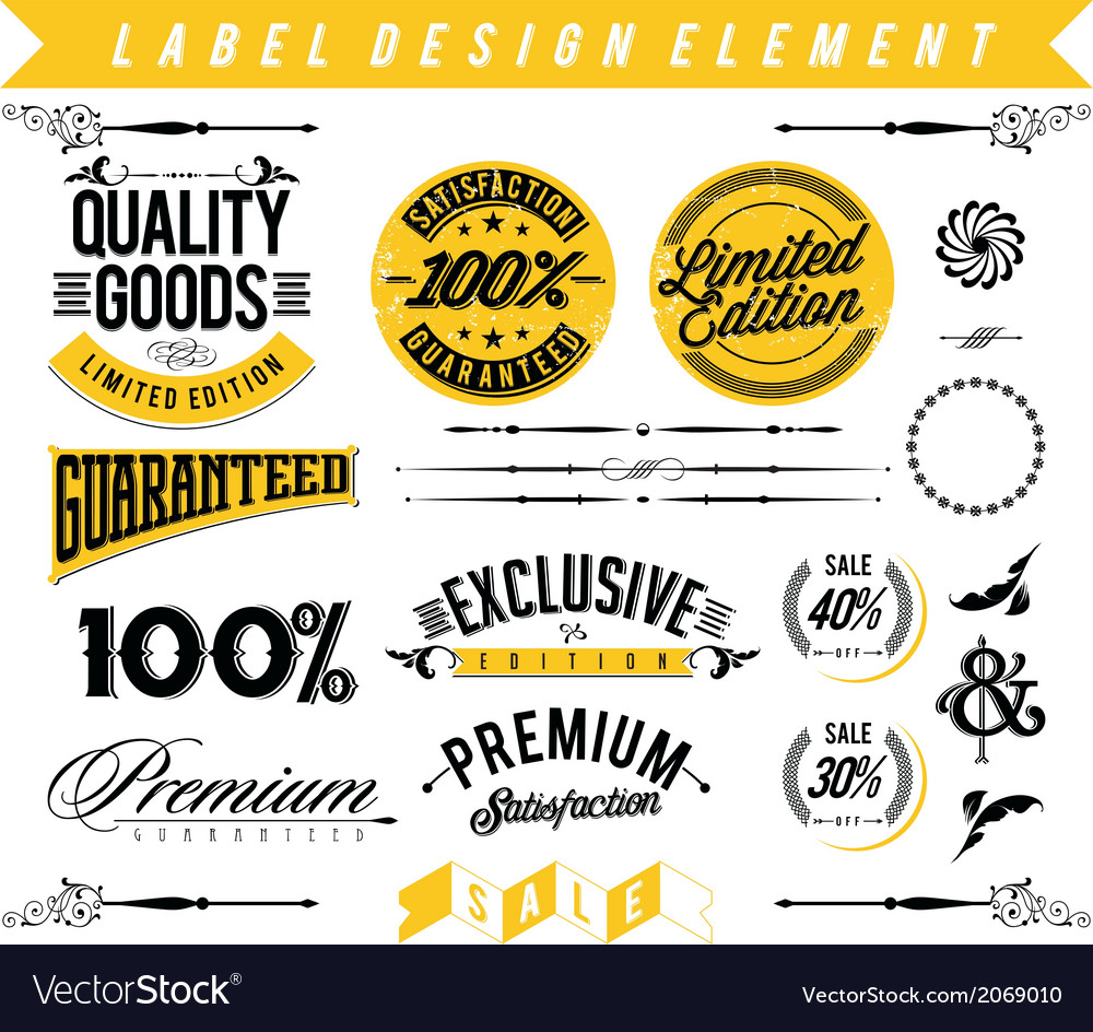 Label design element