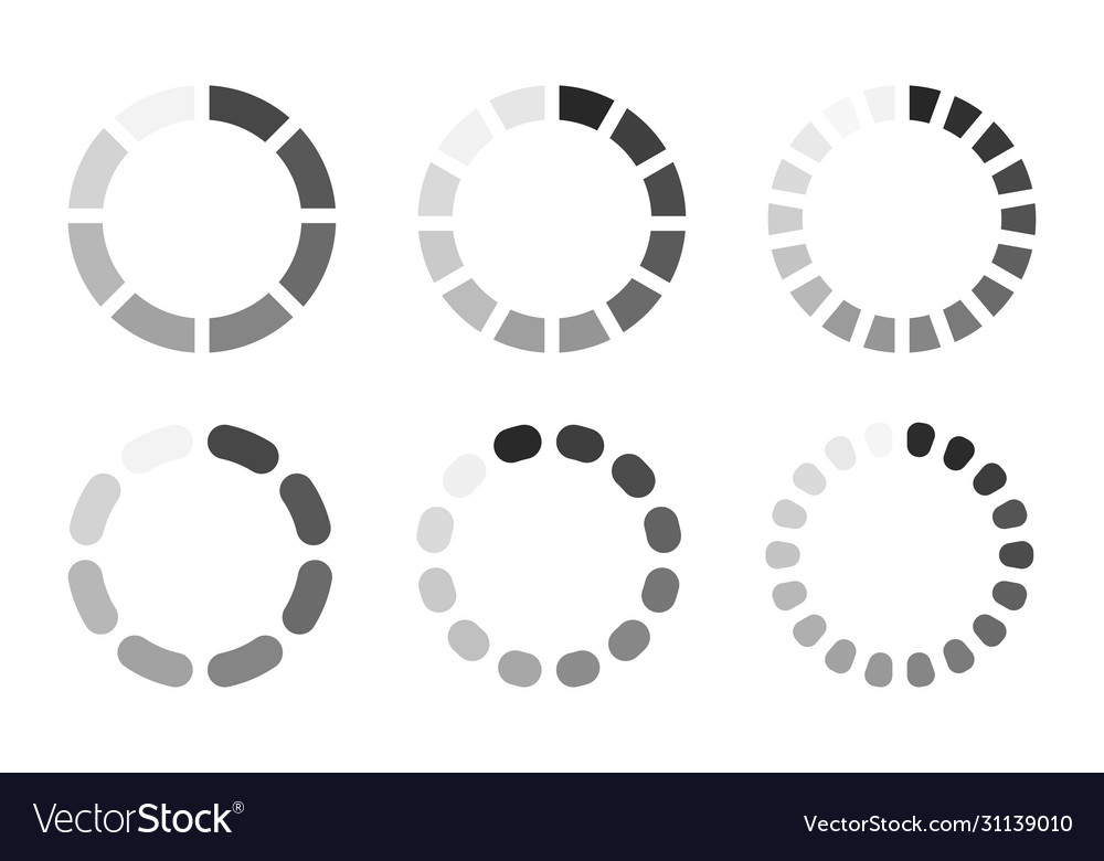 Loading icon circle bar progress isolated vector image Loading icon circle bar progress isolated