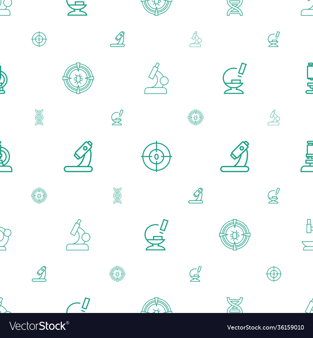 Microscope icons pattern seamless white background vector image Microscope icons pattern seamless white background