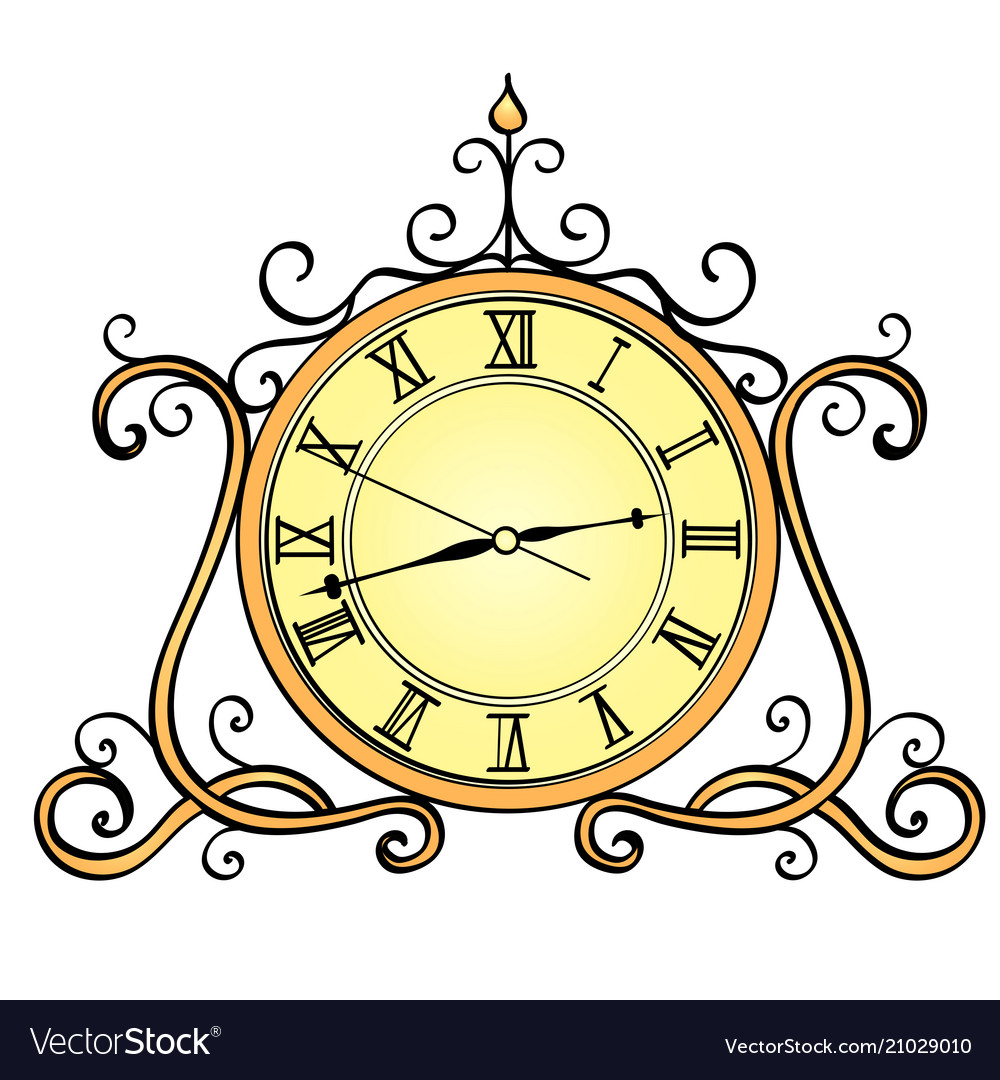 Object isolated on white background desktop clock Vector Image Object isolated on white background desktop clock