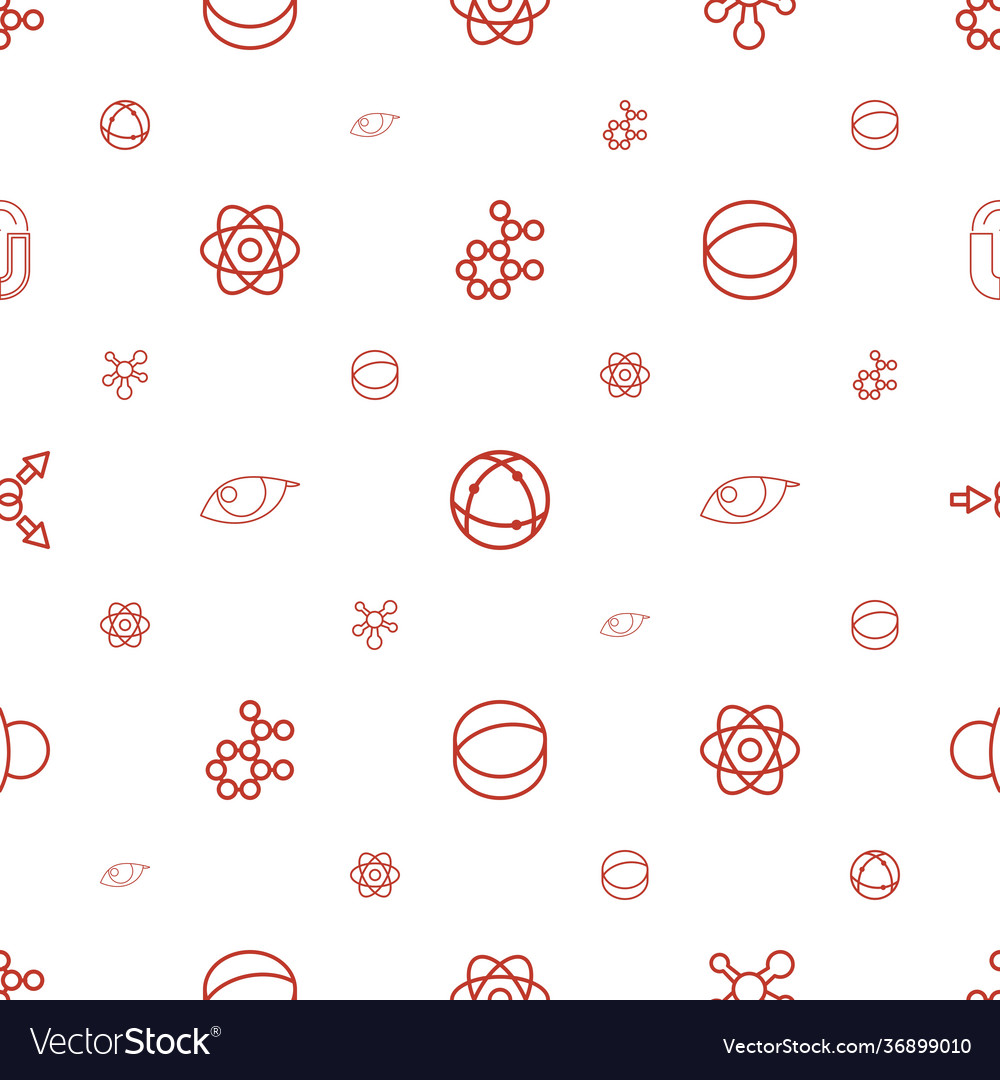 Physics icons pattern seamless white background