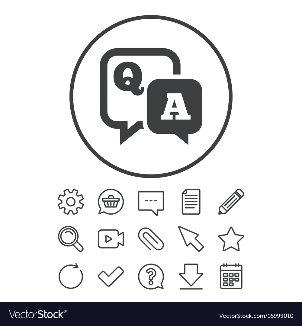 Question answer sign icon qa symbol