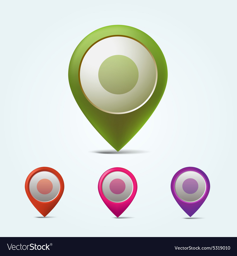 Set of map markers