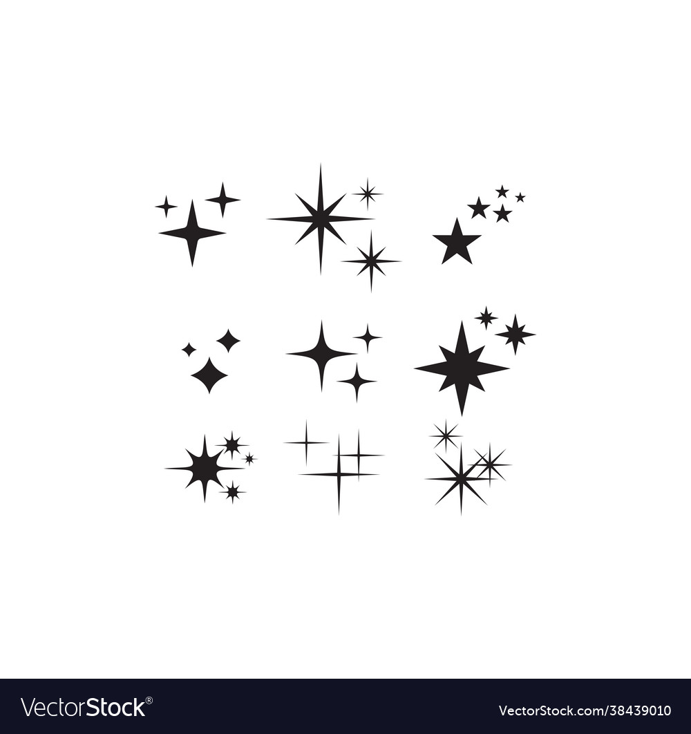 Sparkle stars Royalty Free Vector Image - VectorStock