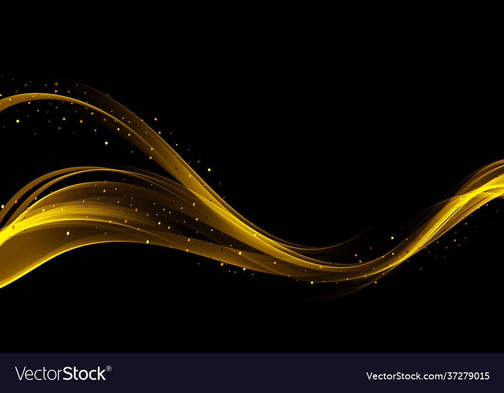 Abstract golden stripe on black background shiny Vector Image