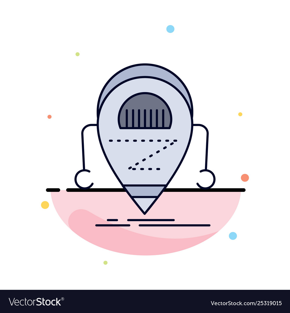 Android beta droid robot technology flat color vector image Android beta droid robot technology flat color