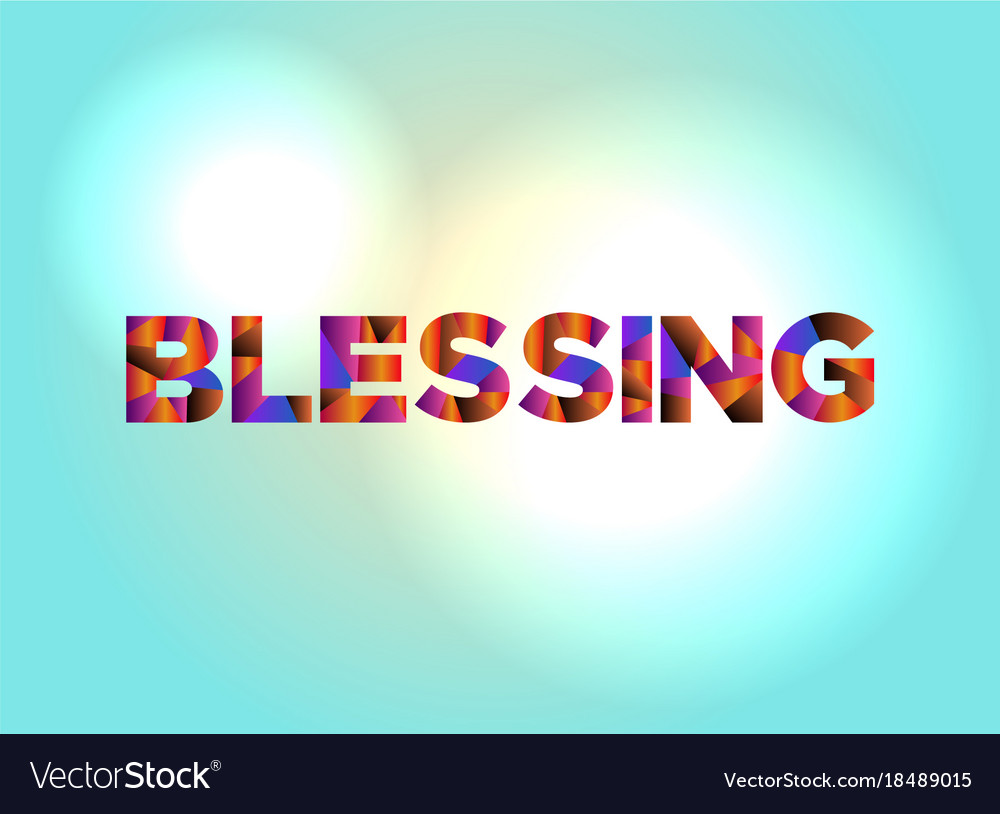 Blessing Concept Colorful Word Art Royalty Free Vector Image